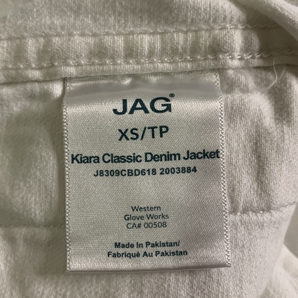 JAG Kiara Classic Denim Jacket Size XS In White - Picture 8 of 12